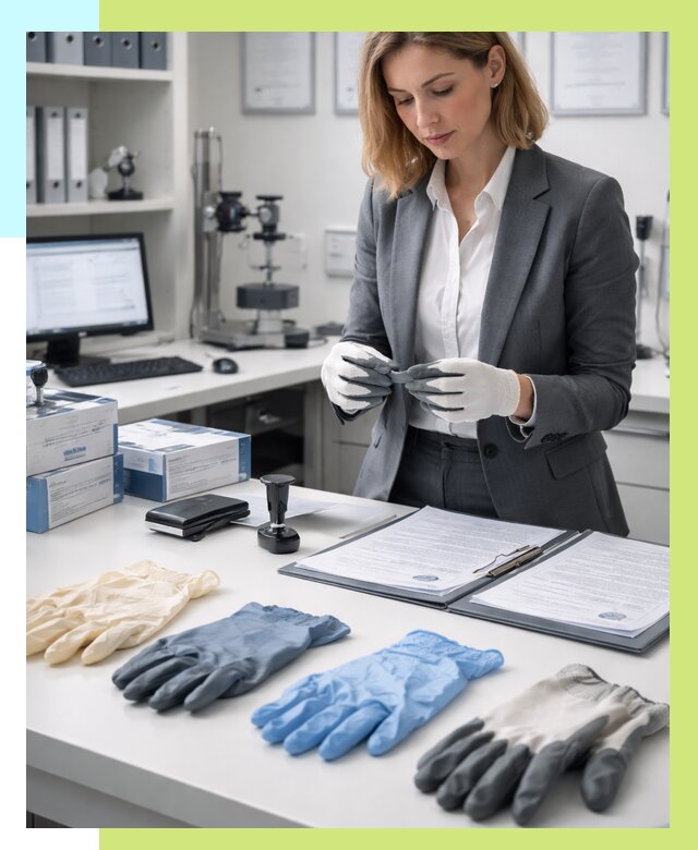 Сертификация перчаток в Майкопе от 8593 р. | Алешин-Мкп